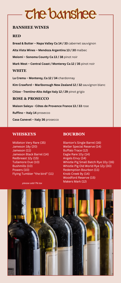 Drink Menu Page 3